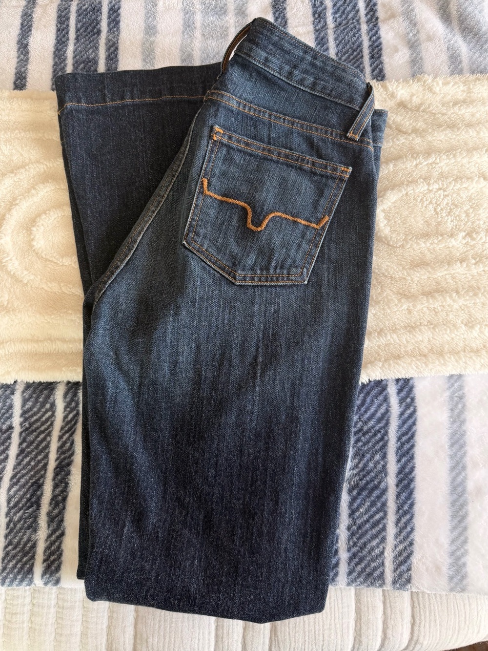Kimes Ranch Jennifer super high rise flare jeans.